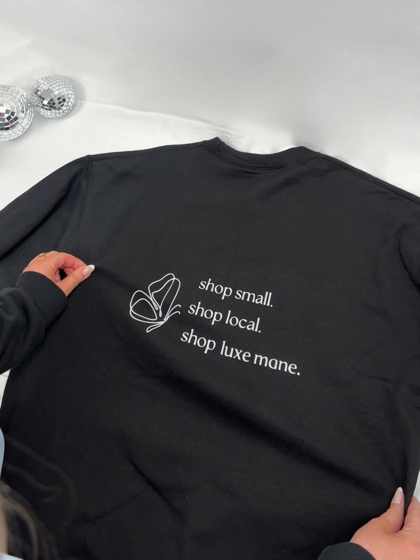 Shop Small, Shop Local, Shop Luxe Mane Crewneck